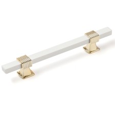 Cappio pk117 bracket handle, m/o 160 mm, white/gold color