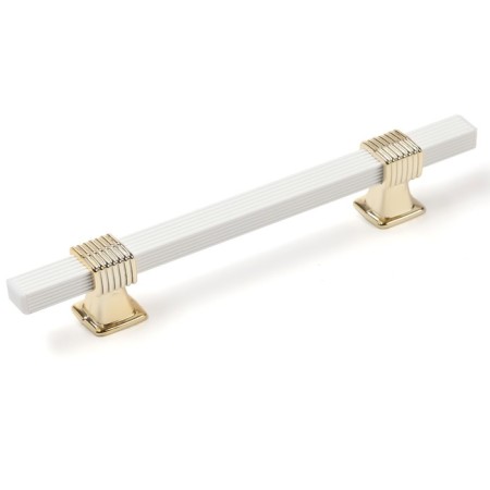 Cappio pk117 bracket handle, m/o 160 mm, white/gold color