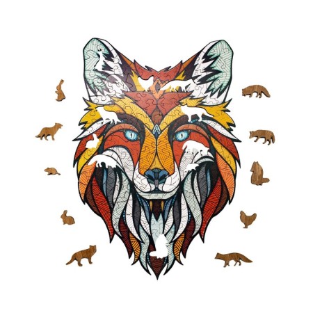 Ewa wooden puzzle, cunning fox, 28 × 20 cm, puzzle-7