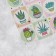 Stickers "Cacti", 11 × 15.5 cm