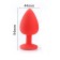 Anal traffic jam-hoods, with a crystal, without vibration, Soft silicone, 44 x 94 mm, pink