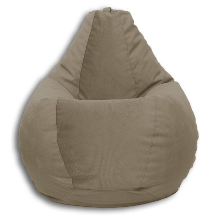 The pear-pear chair is positive real a, size L, diameter 80 cm, height 100 cm, velor, brown color