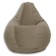 The pear-pear chair is positive real a, size L, diameter 80 cm, height 100 cm, velor, brown color