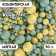 Sprinking confectionery with a soft center, yellow, emerald, 50 g