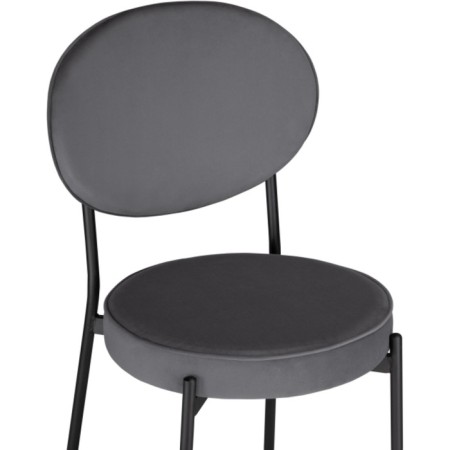 STULL OF A MARAL CARCAS Roys Metal/Velur, Black/Anthracite 45x52x90 cm-3