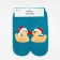Women's terry socks "ducks", blue color, size 36-40