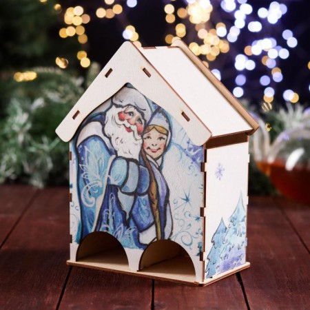 Tea house for two rows "Santa Claus and Snow Maiden" 15.5 × 9.6 × 20 cm-2