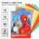 Color paper with sparkles, A4, 12 sheets, 12 colors, non-stated, bilateral, in the folder, 80 g/m², Spider-Man, Spider