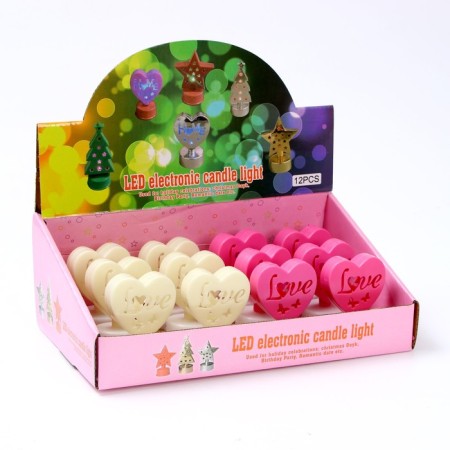 Candle LED "hearts", MIX's colors-4