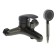 Bath mixer Zein Z3839, single -leaf, shower set, watering can 5 modes, graphite