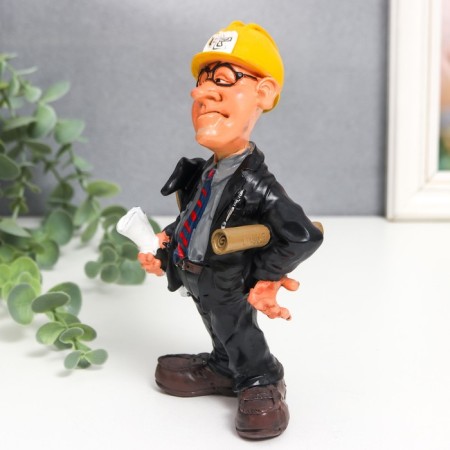 Souvenir Polystone "Architect/Builder" MIX 6.5x8x15.5 cm-3