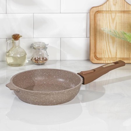 Granite Brown pan, D = 20 cm, anti -stick coating, removable handle, color mix