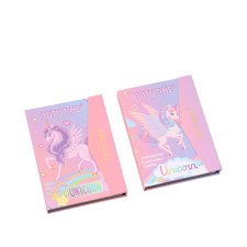 A set of decorative cosmetics (highlighter, blush, glitter, shadows, lipstick, eyebrow shadows)