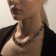 The necklace "Jewel" circle in rhinestones, color in silver, 32 cm