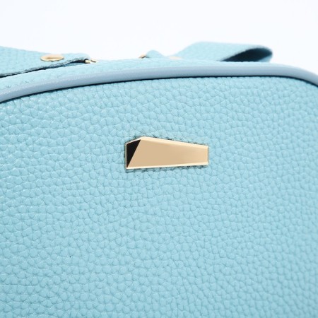 Bag Cross-Bodi with a zipper, blue color-3