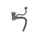 Siphon for washing Fabia Profi 8733, overflow, diverts under the drain hose, garbage collection, black
