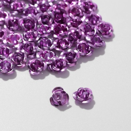 Busina "Rose", set of 50 pcs., 6 mm, lilac color-1