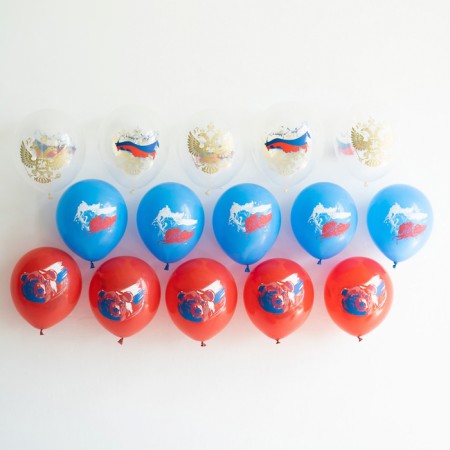 Shar Latex 12 "Russia", set 25 pcs., Mix-1