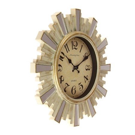 Wall clock, series: interior, "rays of the sun", d-30 cm, dial 16 cm, beige-1