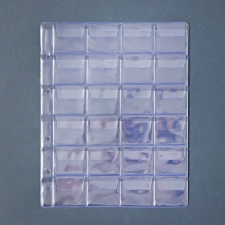 Set of coins sheets, Optima format, 10 sheets 200 x 250 mm, 24 cells 45 x 40 mm-1