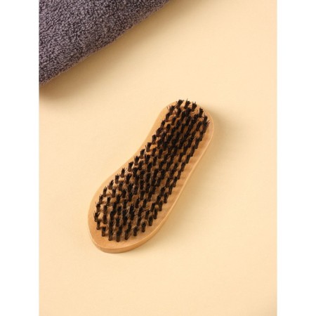 Wooden clothing brush Ladoom, 13 × 5 × 3 cm, artificial pile, 130 bundles-2