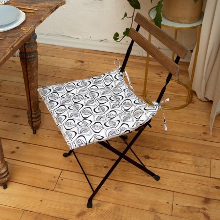 Siddle on the chair Ethel Leaves 42x42cm, 100% cotton, 190 g/m2-3