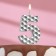 Candle in the cake on the skewer "Sot", the number 5, 7 cm, silver