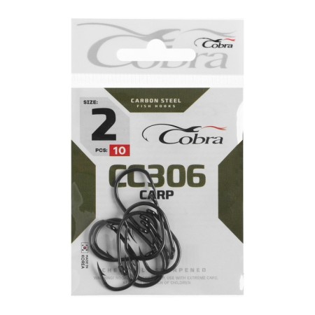 Cobra Carp hooks, series CC306, No. 02, 10 pcs.