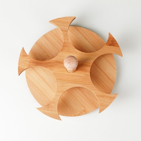 A set of glass salad bowls on a stand, 95 ml, size 23 × 13 cm-5