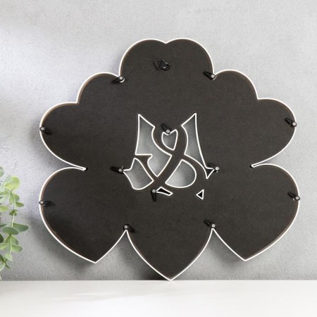 Photo frame in 6 photos 8x8, 10x10 cm "Six hearts" White 31x34x2.5 cm-2