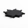 Four -sided connector for the Elektrostandard, Flat Magnetic overhead busbar, 6x26x26 mm, black color black
