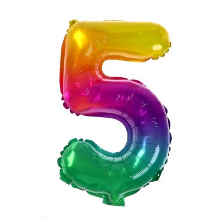 Foil ball 16 "number 5", gradient