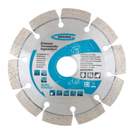 Diamond disk GROSS, 230 × 22.2 mm, laser welding of segments, dry cutting