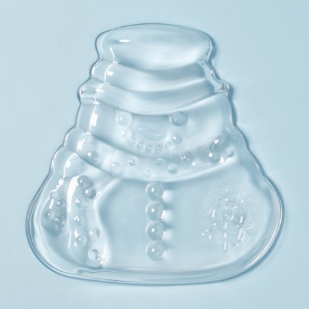 The dish "New Year's miracle. Snowman ", 16.7 × 16.4 × 2.3 cm, glass, transparent-4