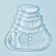 The dish "New Year's miracle. Snowman ", 16.7 × 16.4 × 2.3 cm, glass, transparent