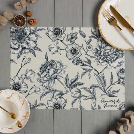 Napkin on the table "Beautiful Flowers" PVC 40*29cm