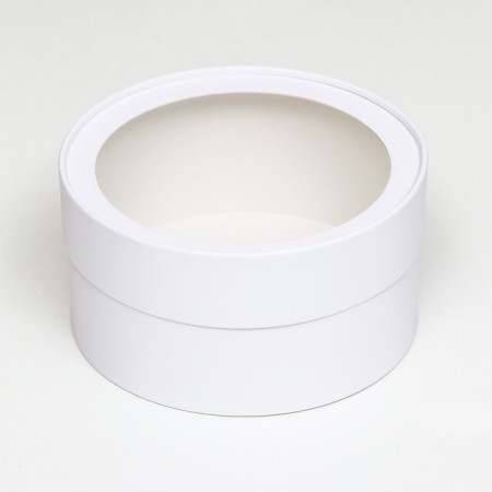 Gift box "Diamond" White, hooked with a window, 21 x 11 cm-2