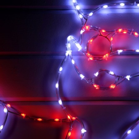 LED figure "Santa Claus", 89 × 77 cm, duralyite, 180 LED, 220 V, glow red/white-2