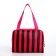 Cosmetic bag with lightning, black/raspberry color