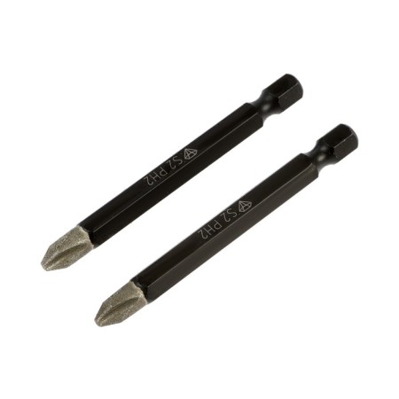 Bits Ritter Diamond PS20112075, PH2 x 70 mm, magnetic, diamond coating, steel S2, 2 pcs.