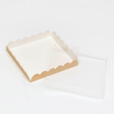 Box for cookies, craft, 18 x 18 x 3 cm-1
