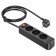 The Hoco NS2 network filter, 3 outlets, 4000 W 16 A, Type-C PD 20 W, 3 USB 2.4 A, 1.8 m, black