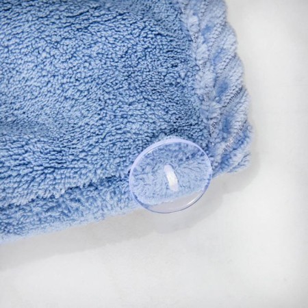 Cup with a button for drying the hair of a share, microfiber, color mix-3