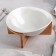Ceramic dish on the stand "Estet. Whirlwind ", d = 24 cm, white color