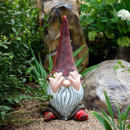 Garden Figure "Non -Environmental Dwarf" Brown, 43x38x85cm