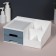 Organizer for storing cosmetics, 7 sections, 22 × 19 × 9 cm, white/blue color