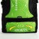 A thyroid backpack with an increase in 55l, 5 external pockets, green color