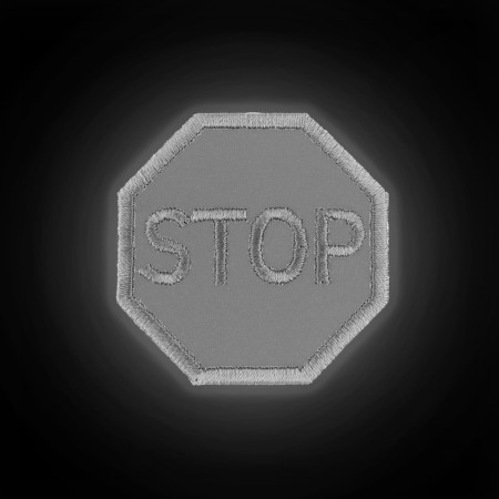 Reflective thermonacle “Stop”, 4.7 × 4.7 cm, color gray color-3