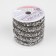 Rhinestones and beads are thermoclayes, width - 10 mm, 4.5 ± 0.5 m, silver color