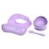 Set for feeding, food silicone, lilac color